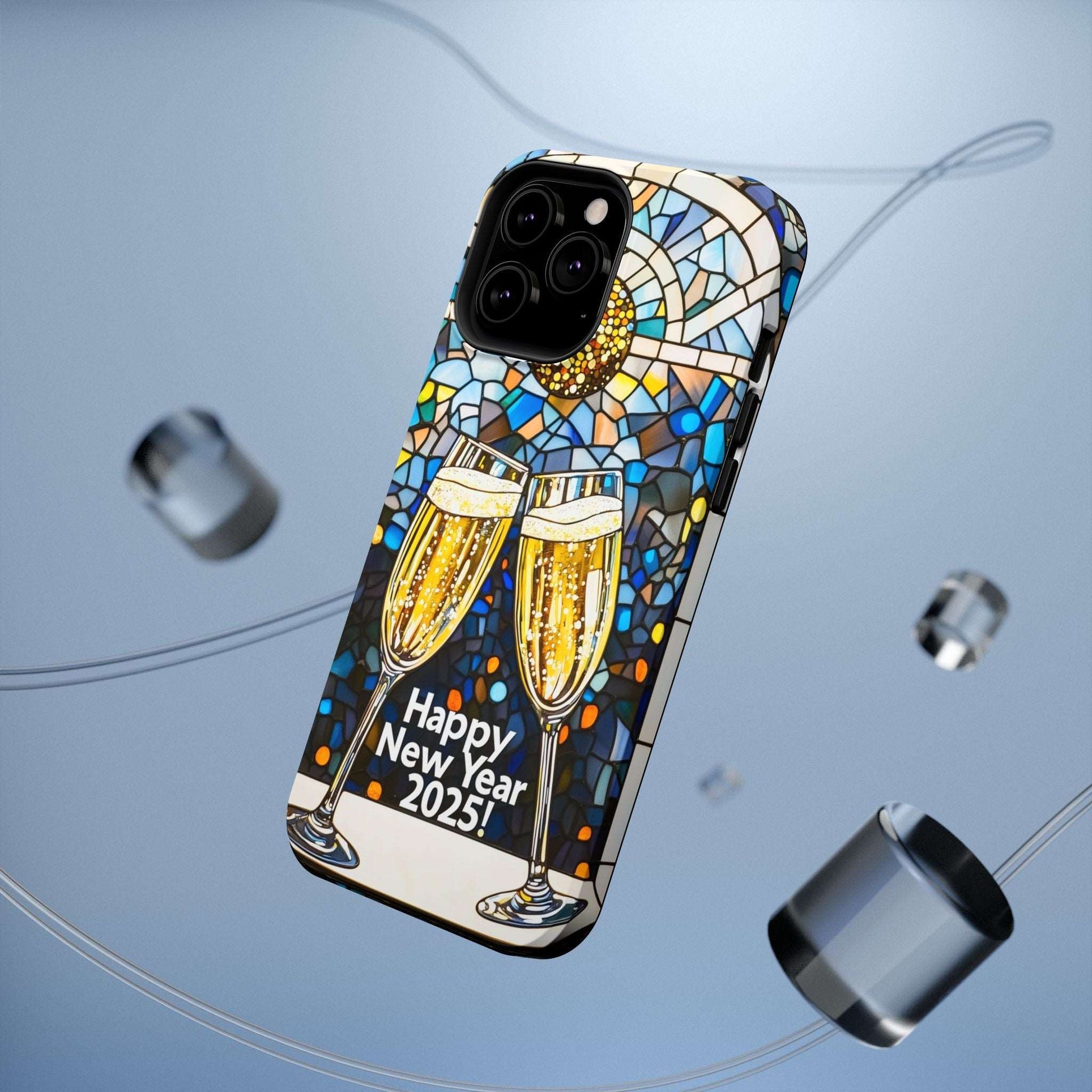 Impact-Resistant Tough Cases for iPhone - VINTAGE NEW YEARS MOTIF NUMBER ONEHUNDRED